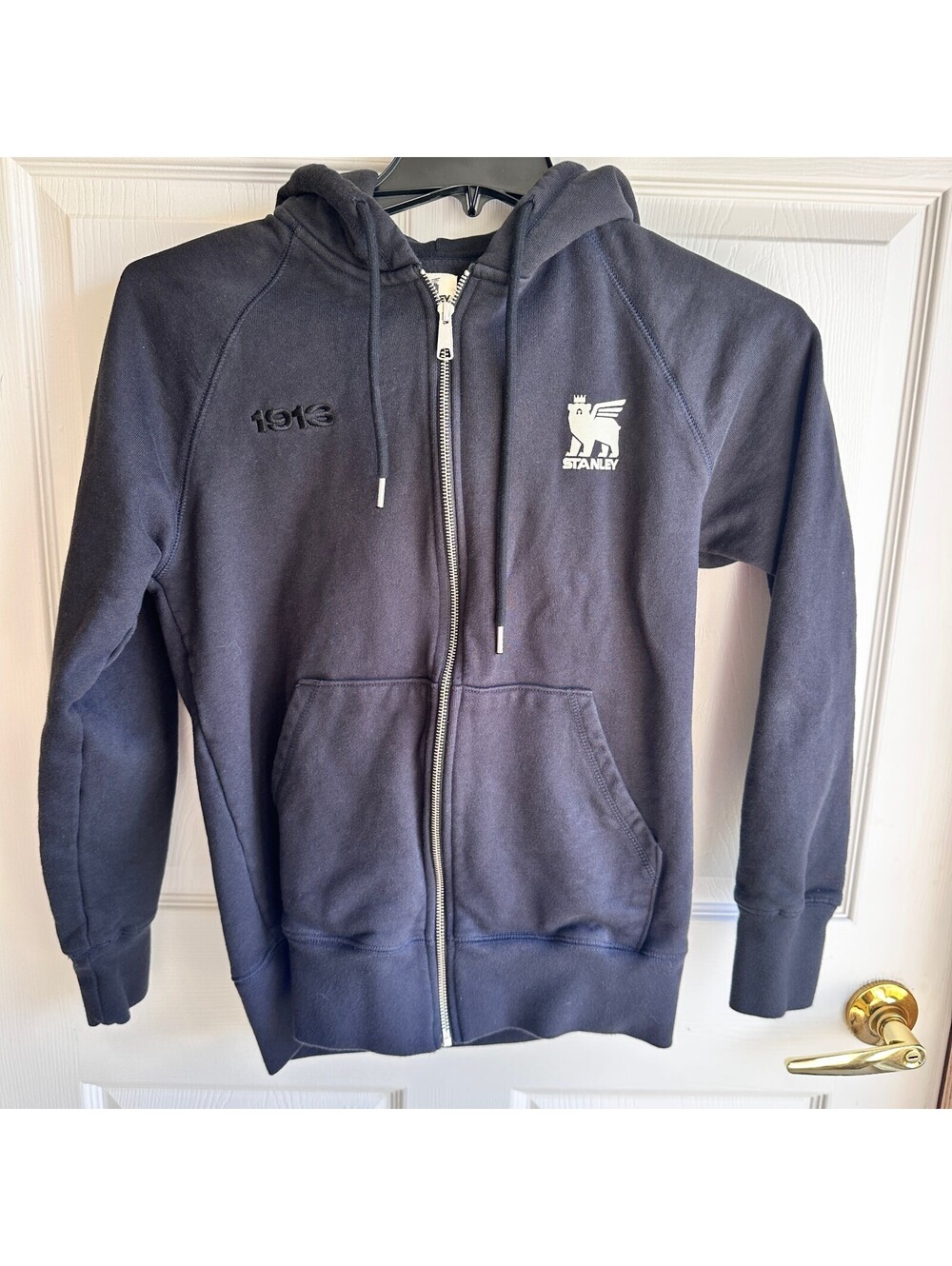 Stanley Black Full Zip Hoodie Sweatshirt Small